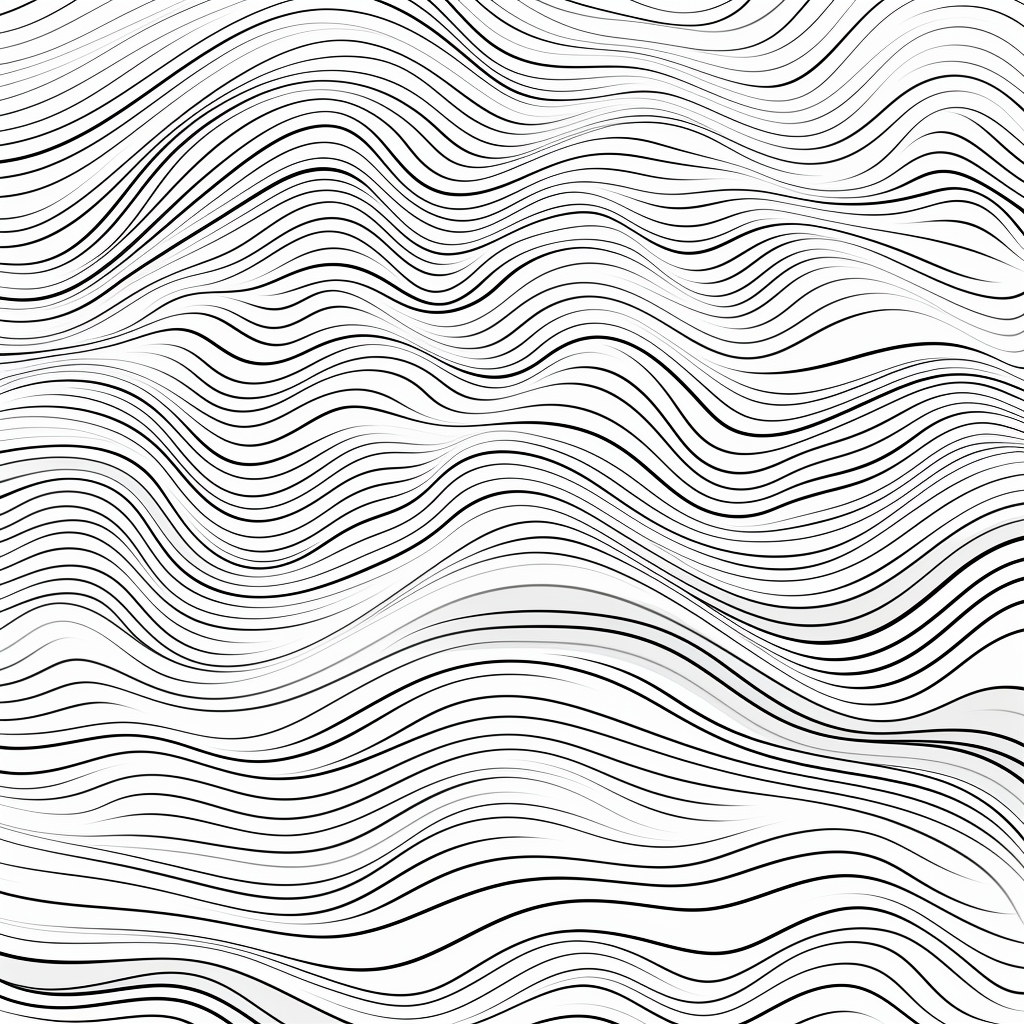 Abstract wave pattern with hand drawn lines