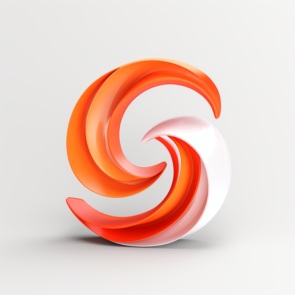 Fun abstract 3D logo design with lowercase  G