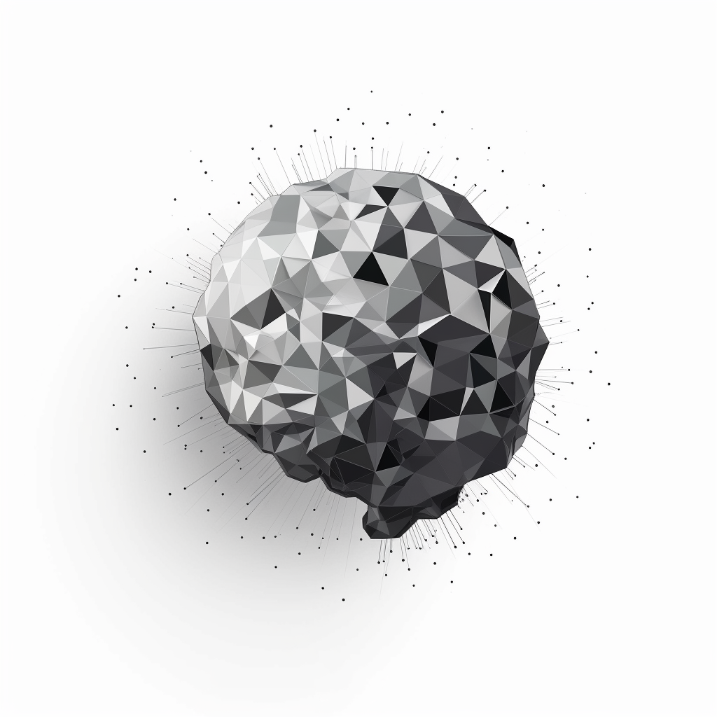 Abstract AI Brain with Triangles