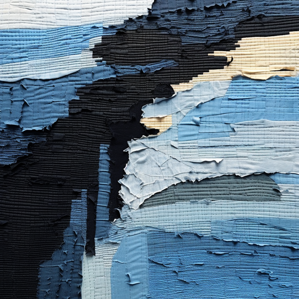 Abstract art from textile technology