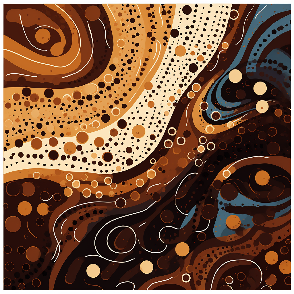 Colorful abstract coffee blend artwork for wellbeing and equality