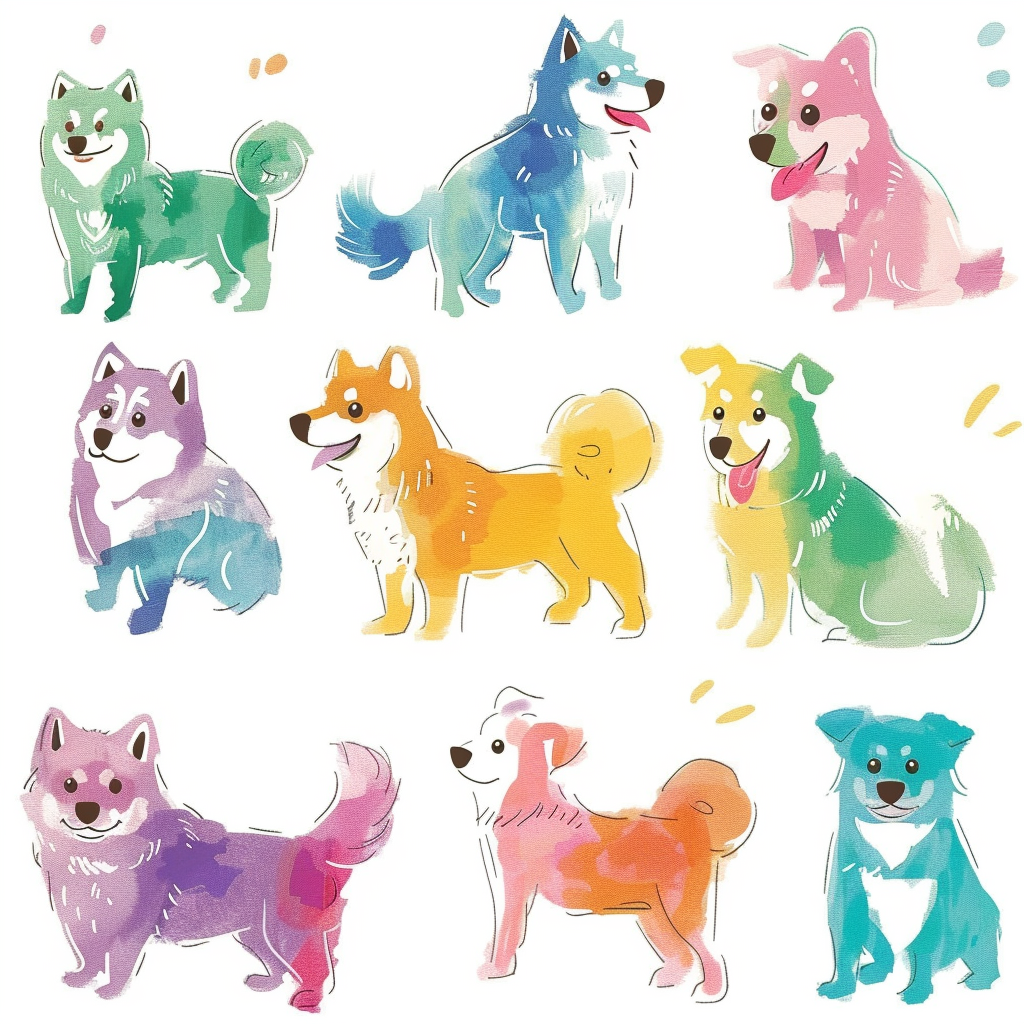 Cute Dog Clipart Set