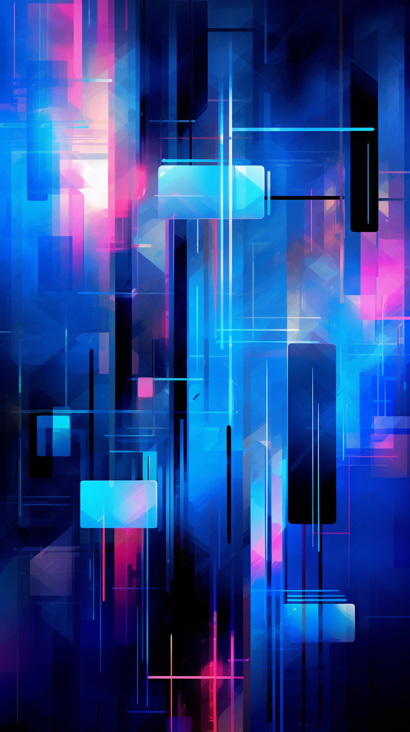 Abstract image with vibrant neon lights