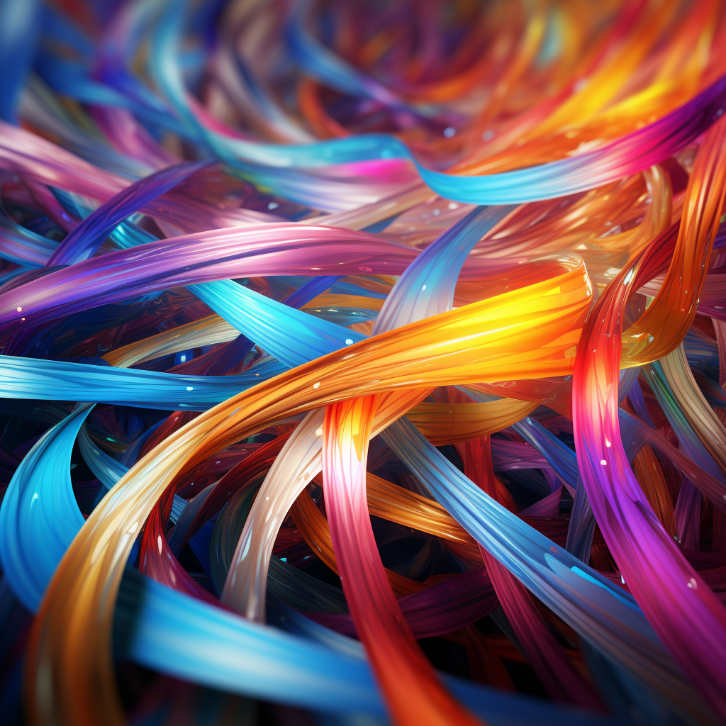 Abstract vibrant computer rendering artwork