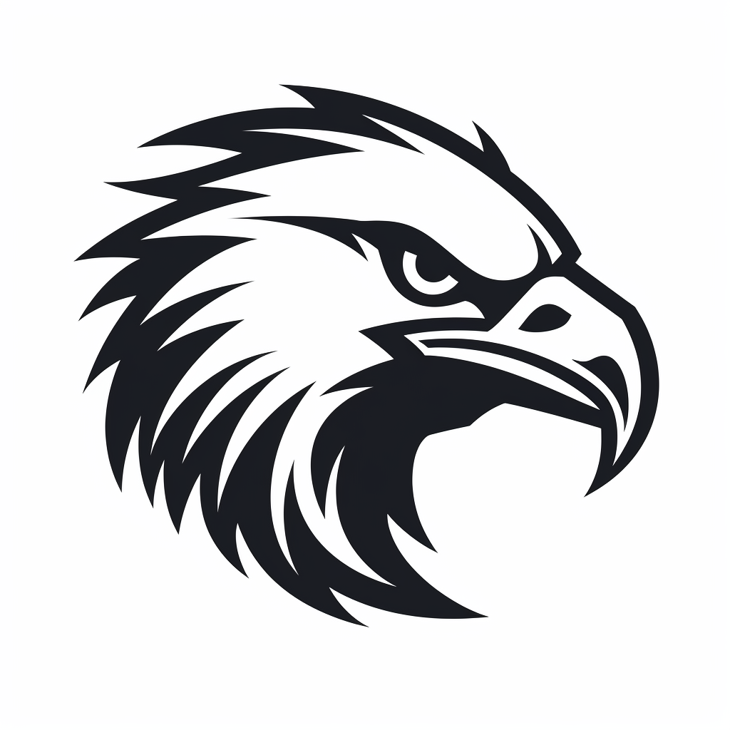 Simple Eagles Head Logo Silhouette