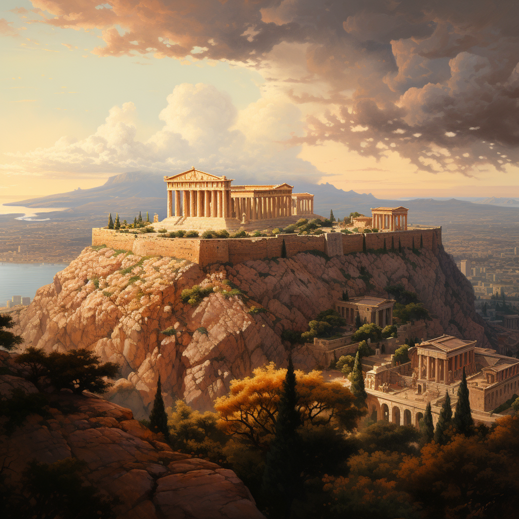 Beautiful Acropolis Landscape View