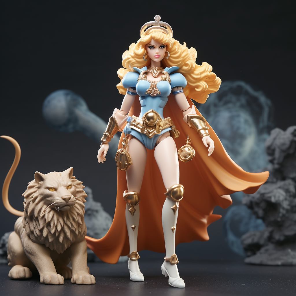 Vintage action figure wizard princess inspired by Frank Frazetta