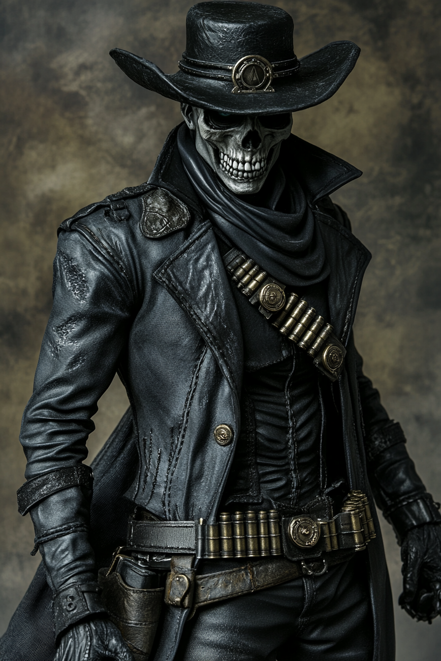 Skeleton Cowboy Steampunk Fantasy Illustration