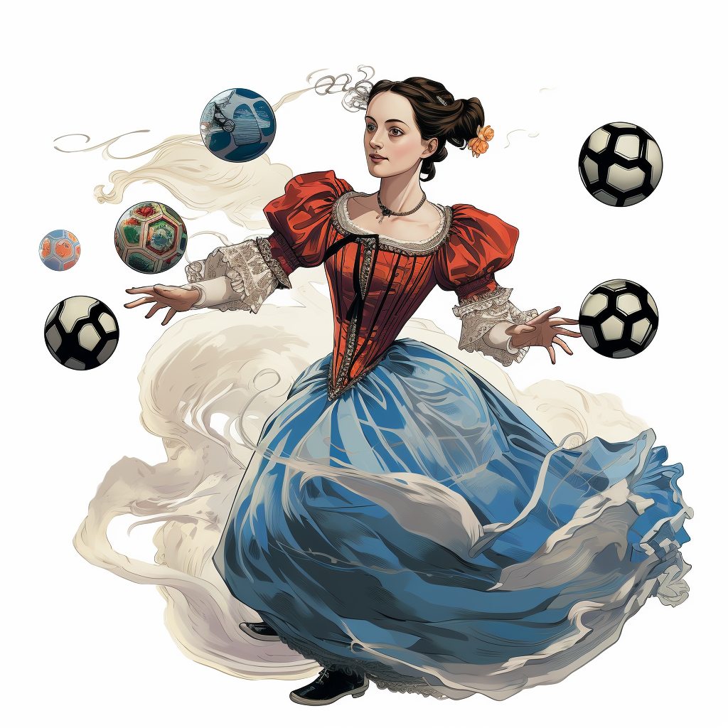 Ada Lovelace playing football  image