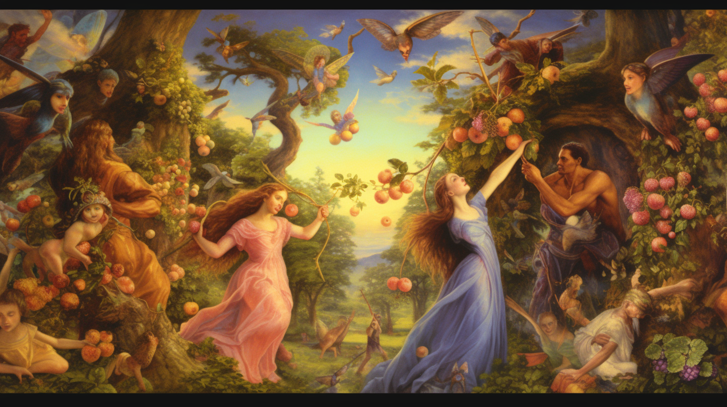 Artistic representation of Adam and Eve's expulsion