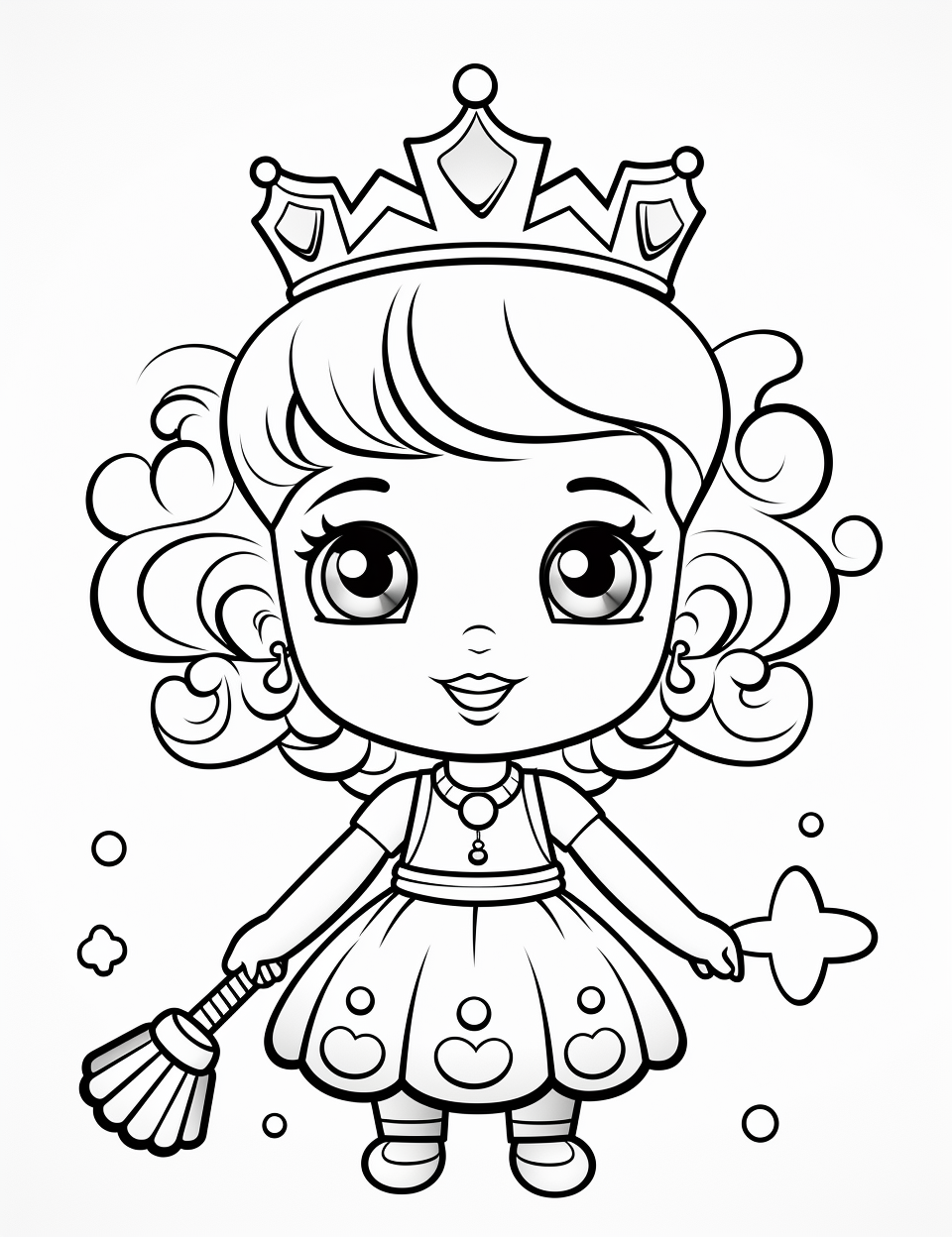 Coloring Pages with Adorable Cartoon Design