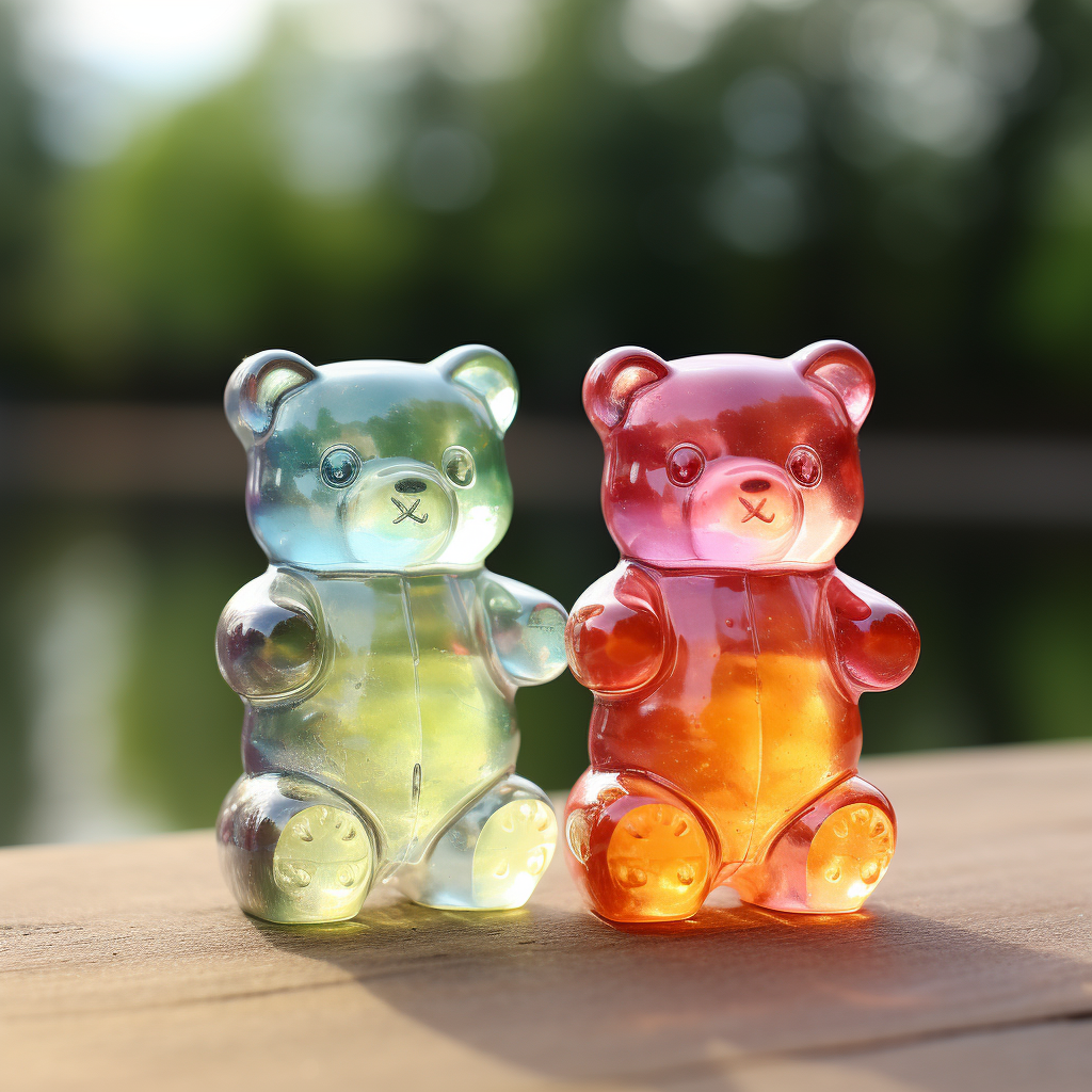 Two adorable Haribo candy teddybears