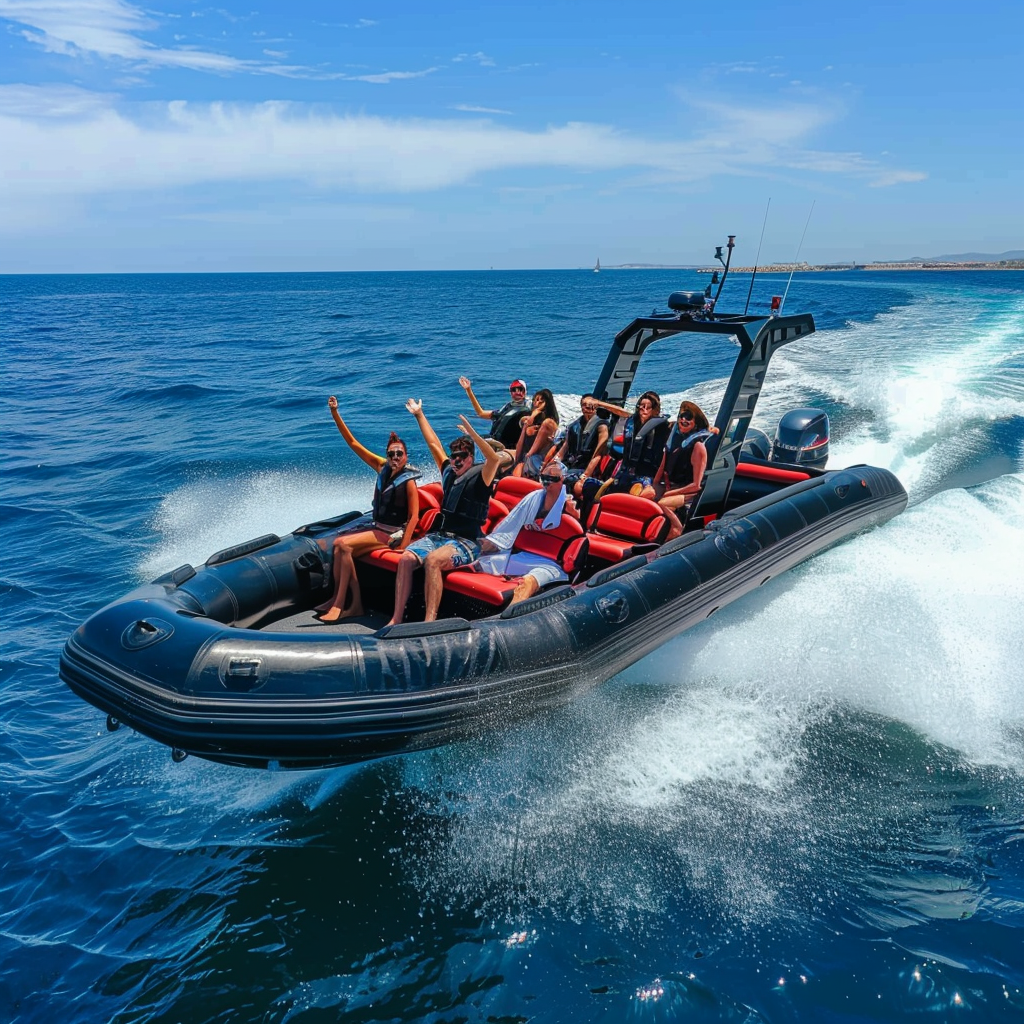 Red Black Boat Jockey Seats