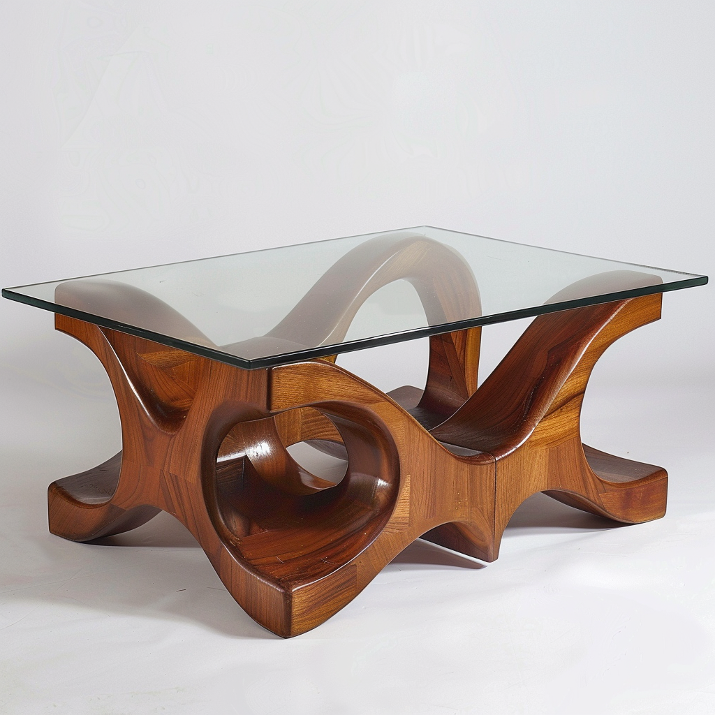 Modern Coffee Table Wood Base