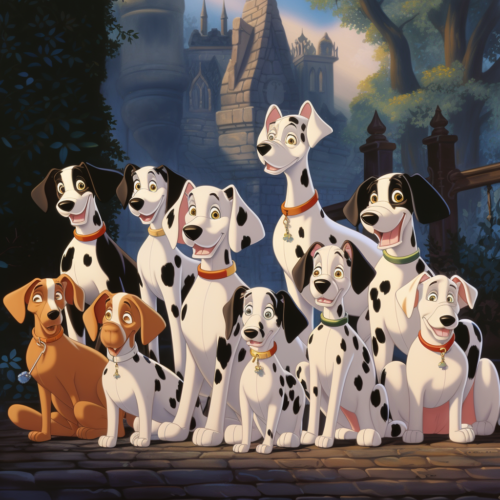 Adult Dalmatians in Disney Animation