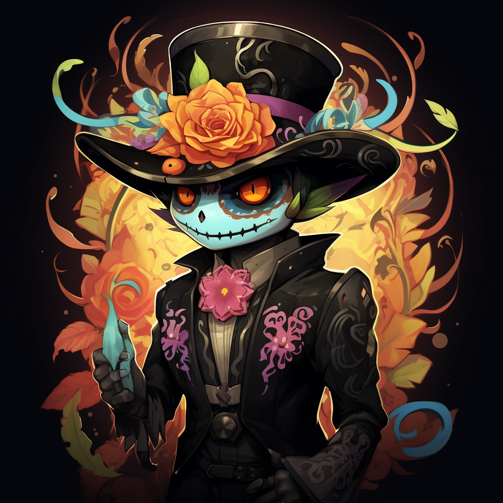 Male Pokemon Trainer in Spooky Mexican Costume