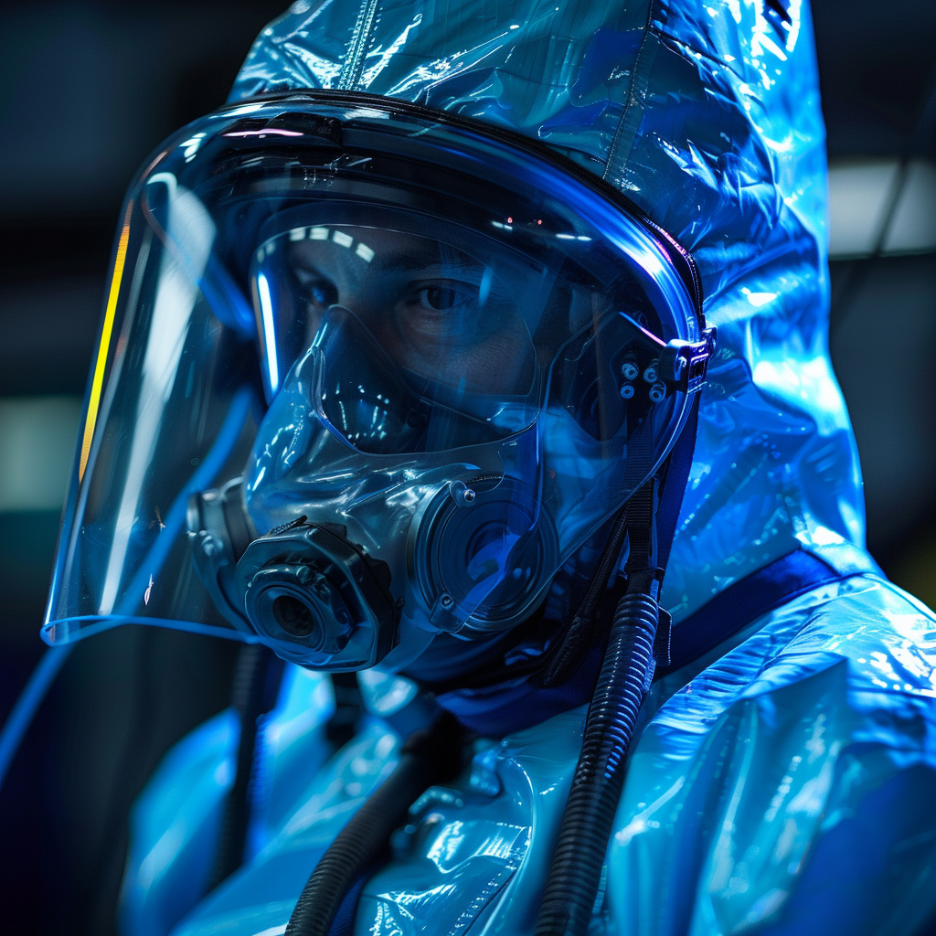 Translucent Blue High Tech Hazmat