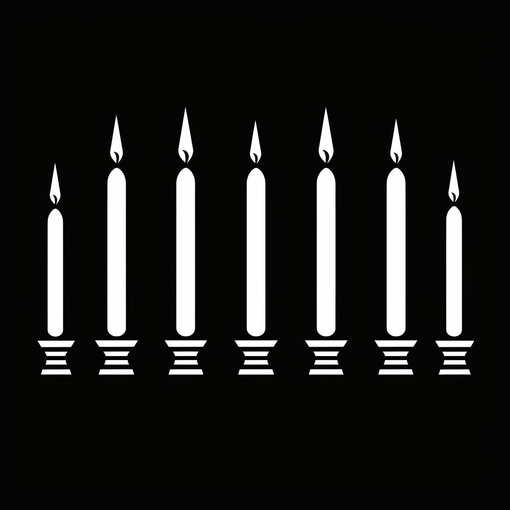 Advent candles graphic in minimalist style