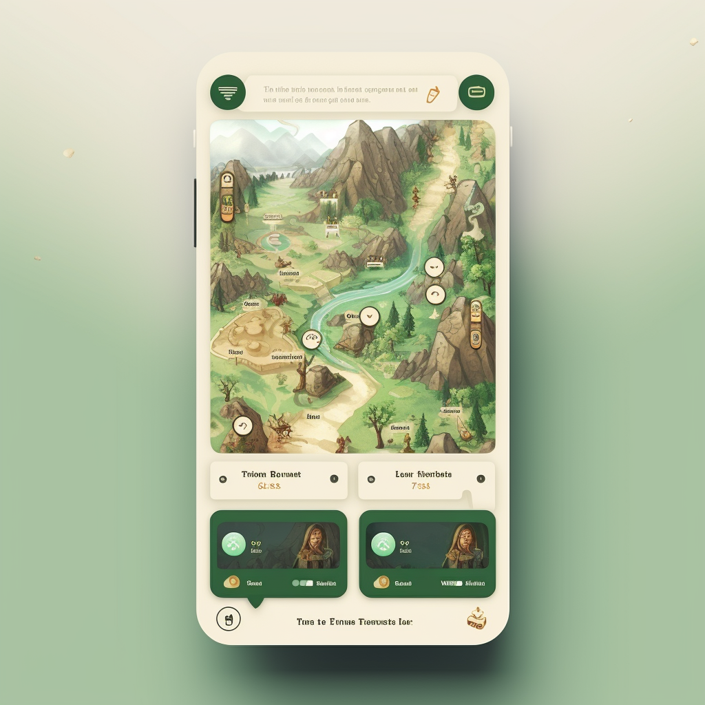 Adventure App Front Page Design