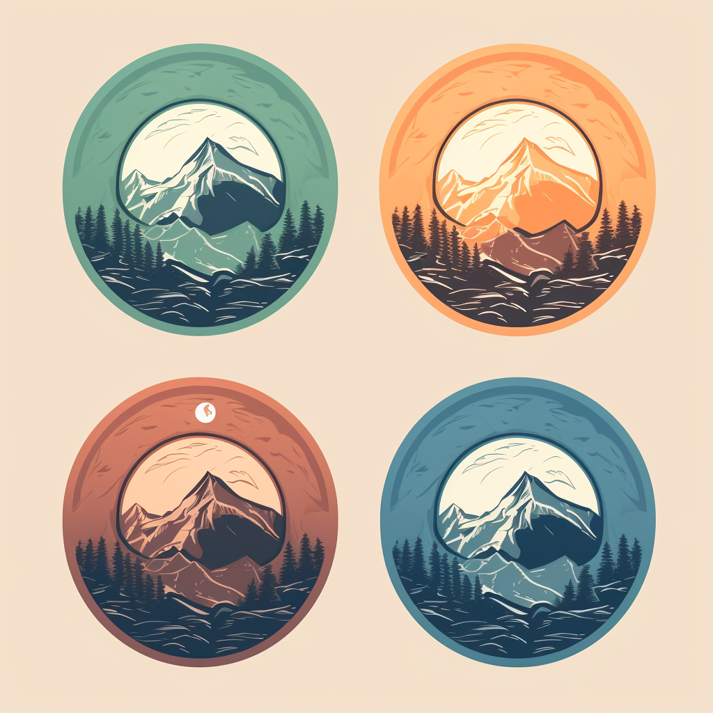 Adventure Exploration Mountains Logo