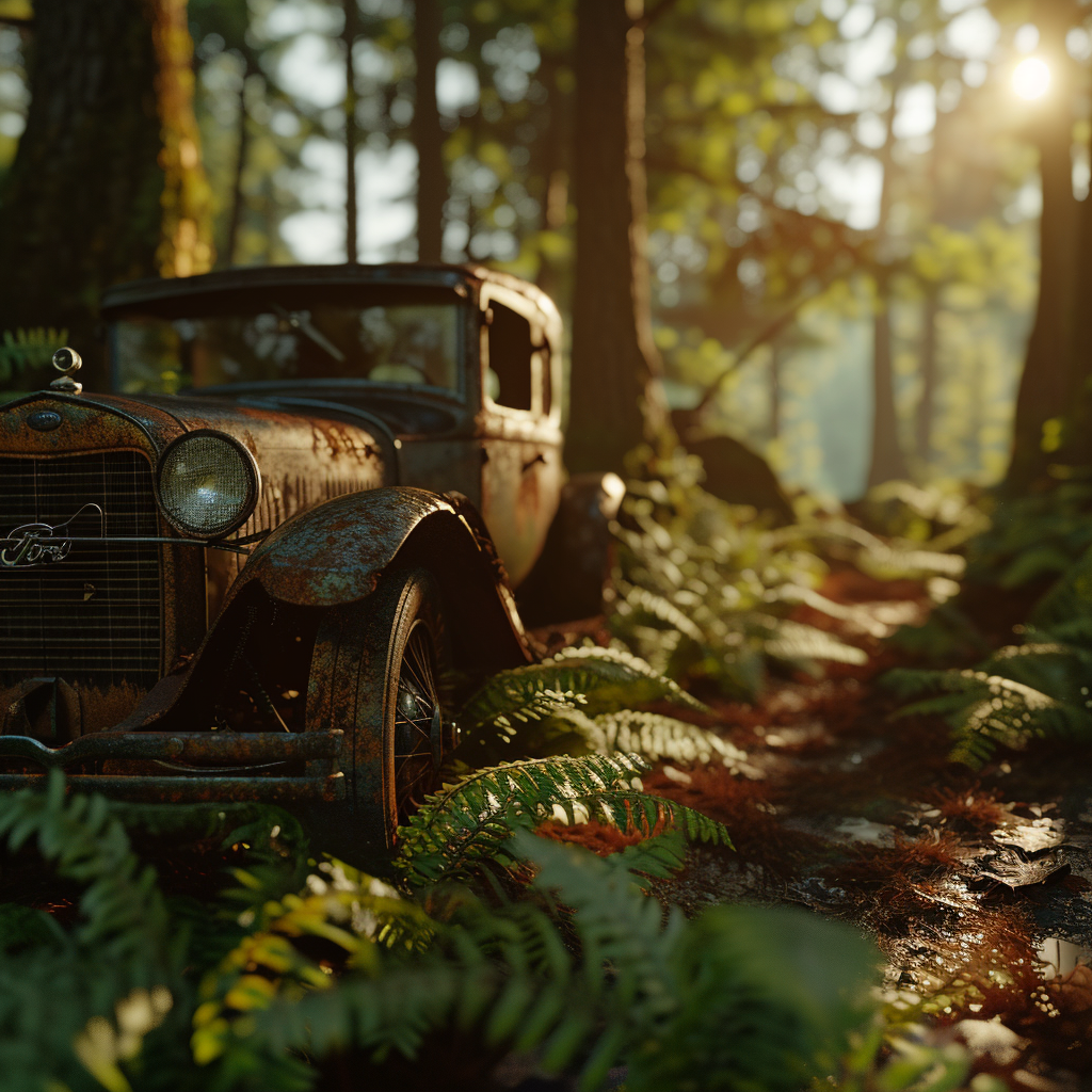 Tuning Car in Enchanting Forest