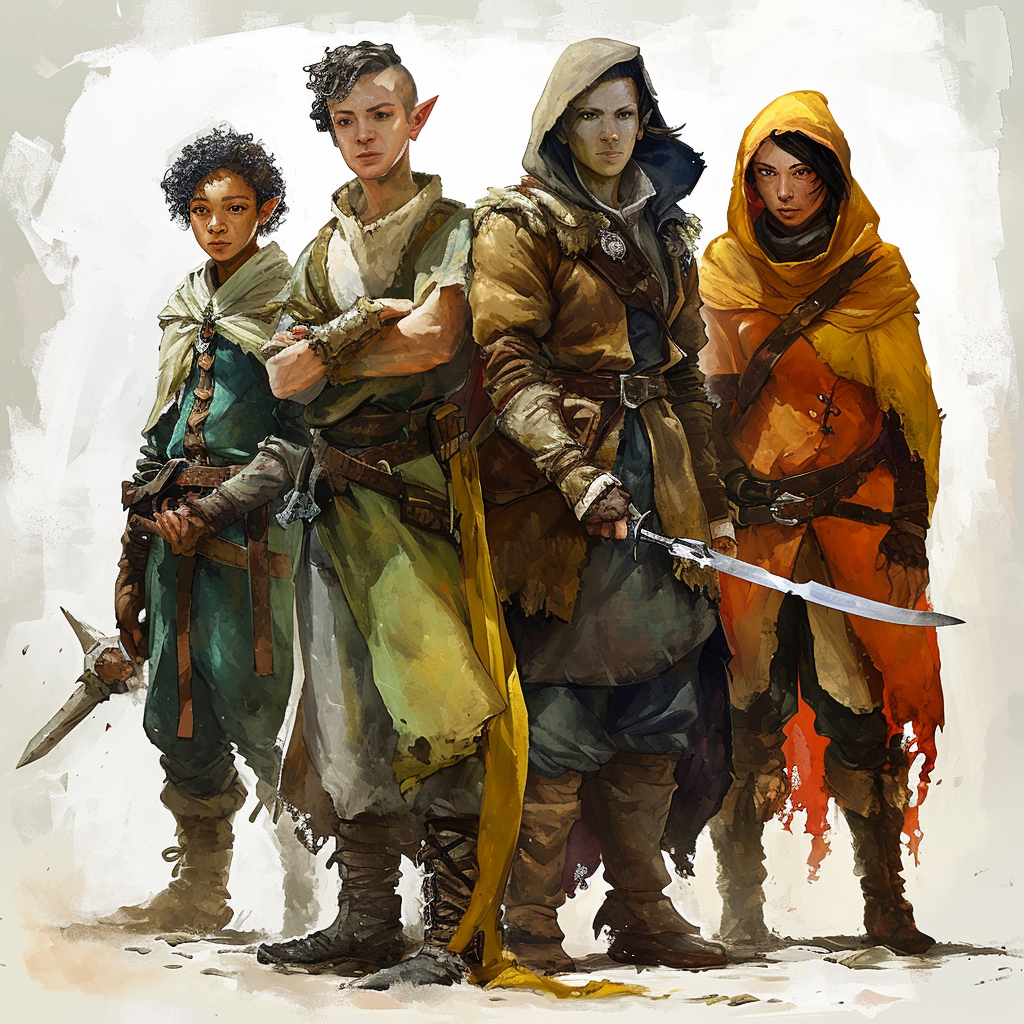 Brave and Diverse DND Adventurers