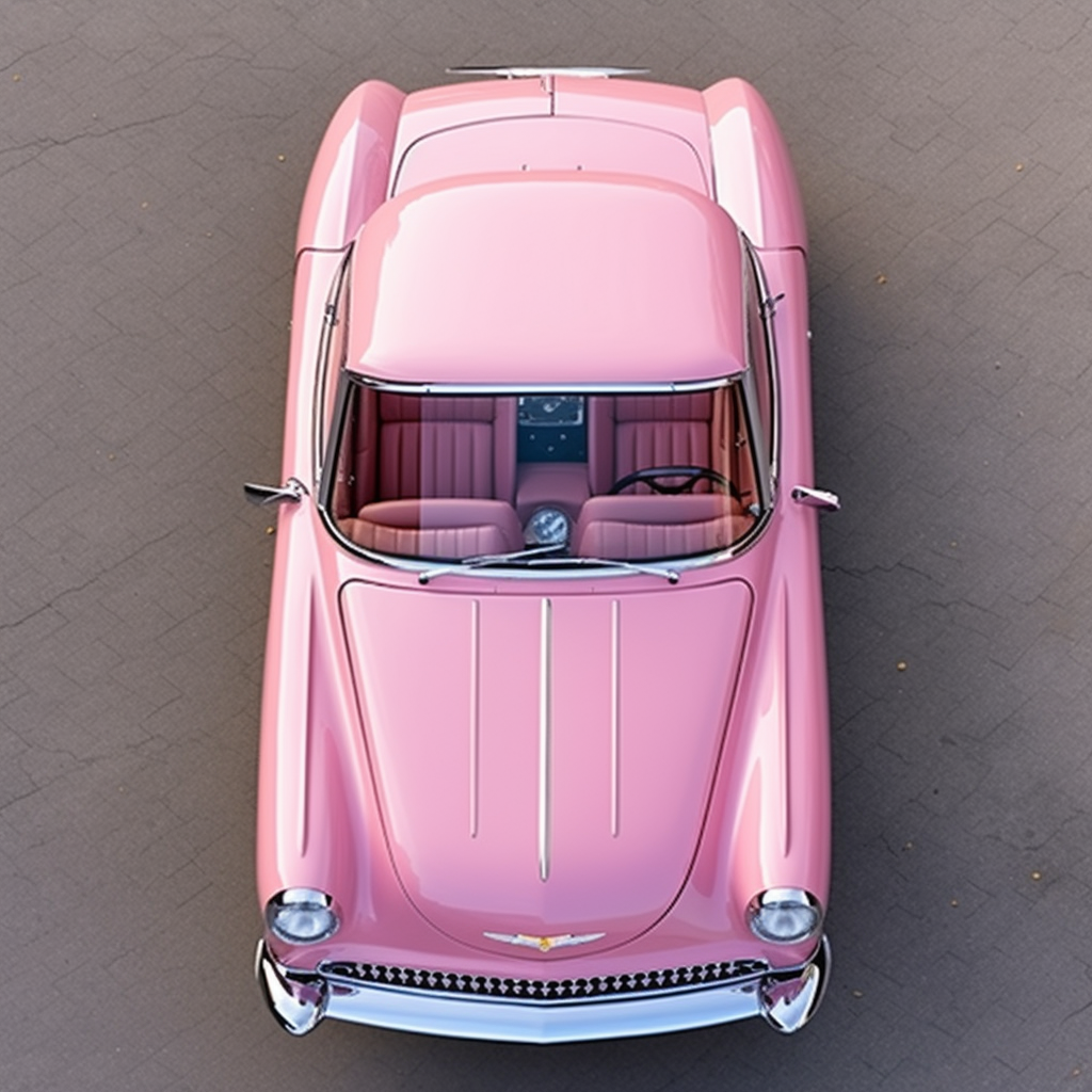 Low Angle Aerial View of Convertible Windshield