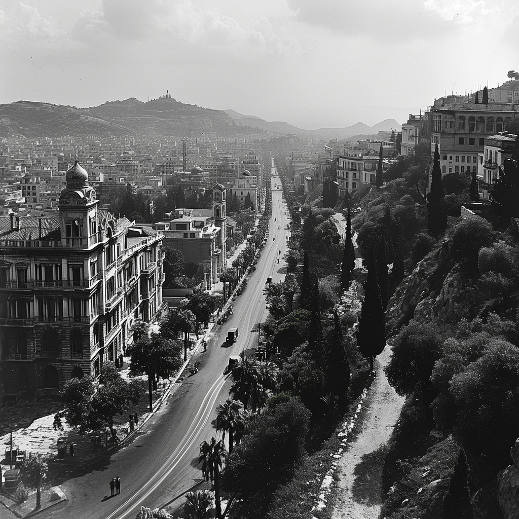 Historic Aerial Photo of Athens