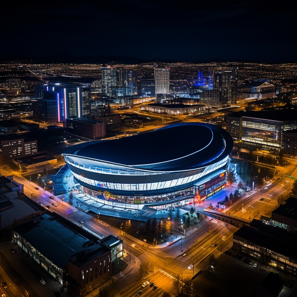 Aerial View Pepsi Center Denver CO