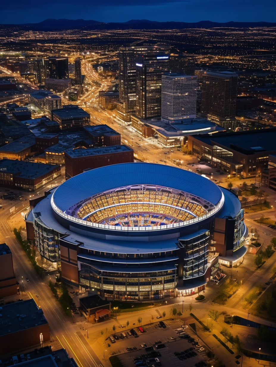 Pepsi Center Denver Aerial View