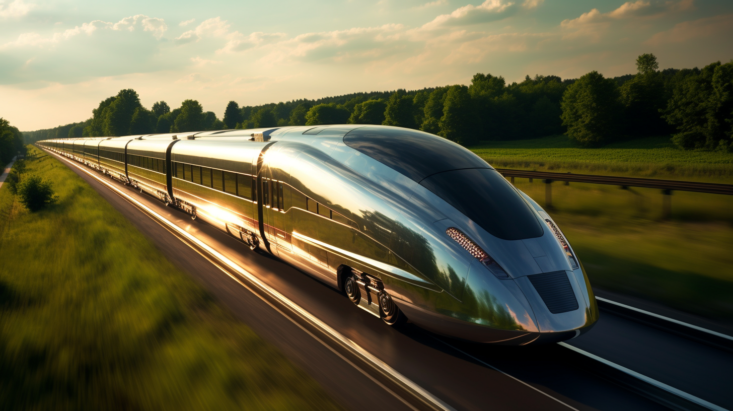 Aerodynamic steam train prototype in full speed