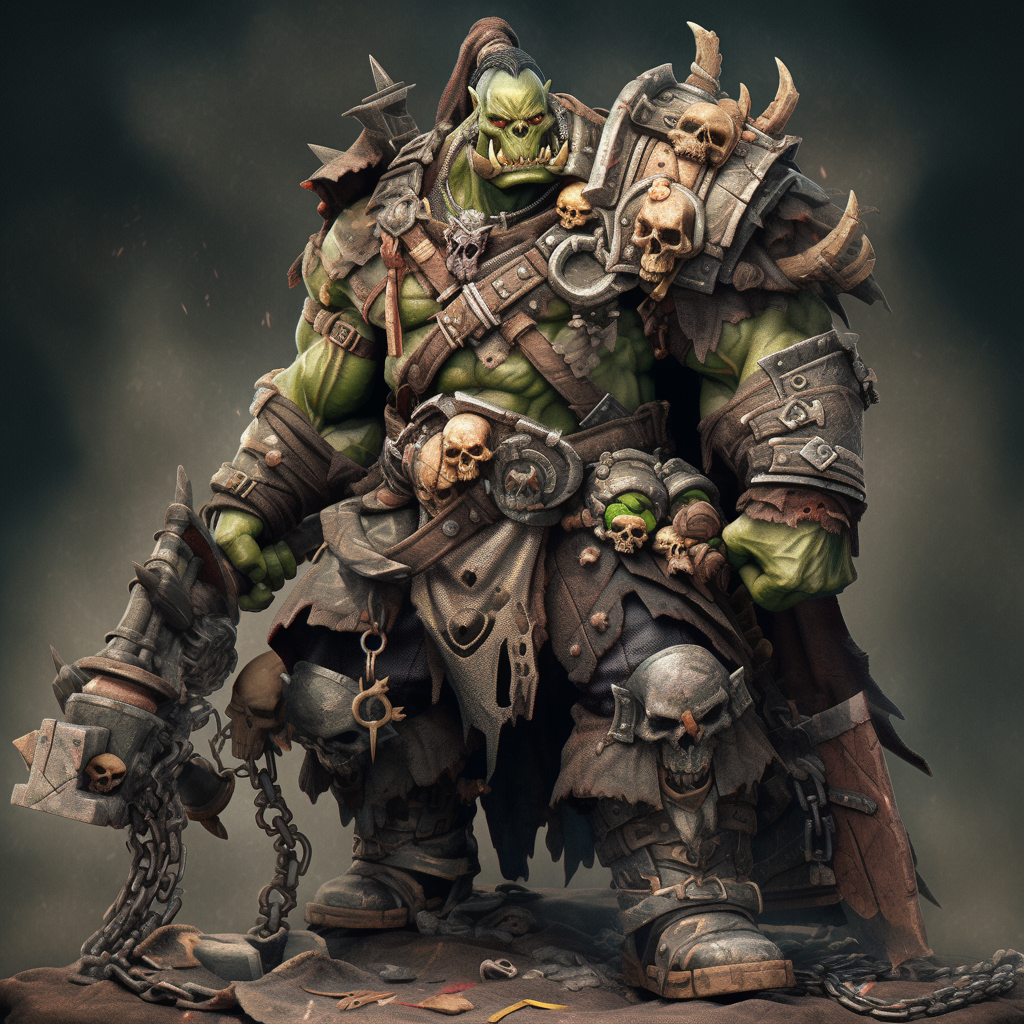 Enhanced orc champion in bodysuit