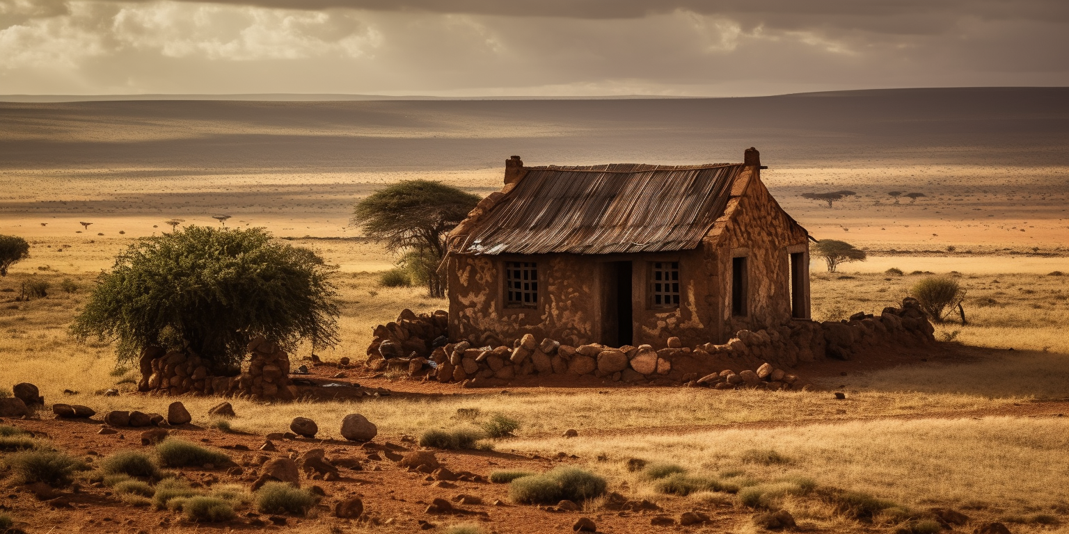 Old Home in African Landscape