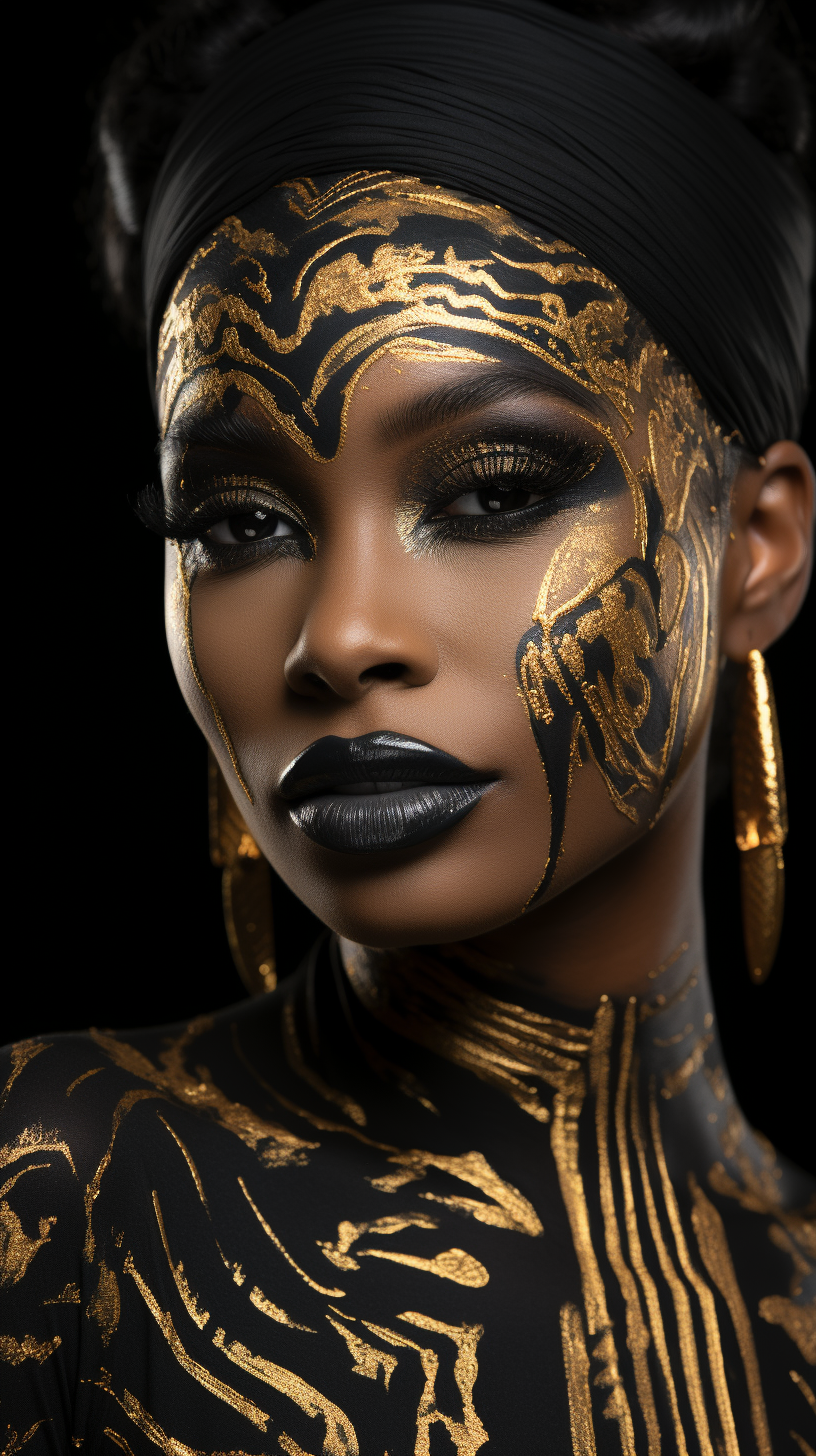 Black woman with Africa map face