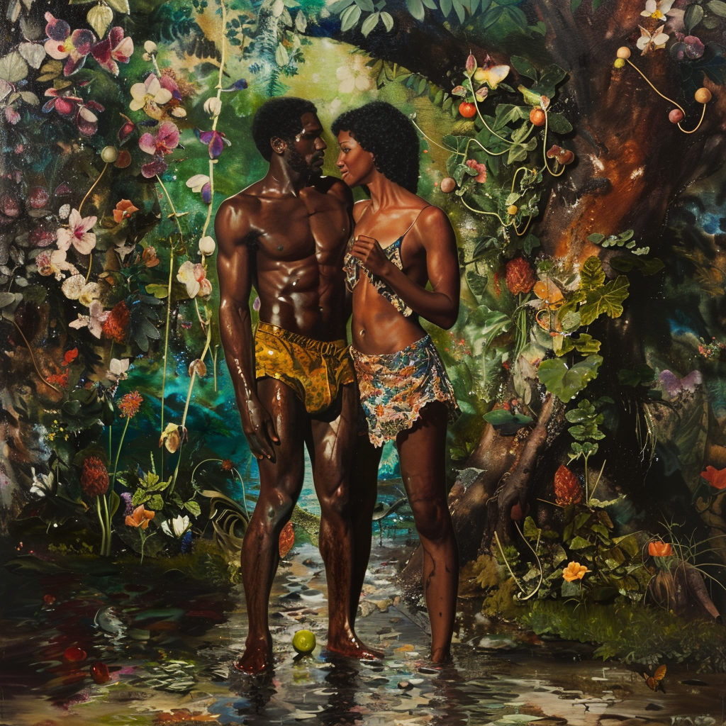 African American Adam Eve Picture