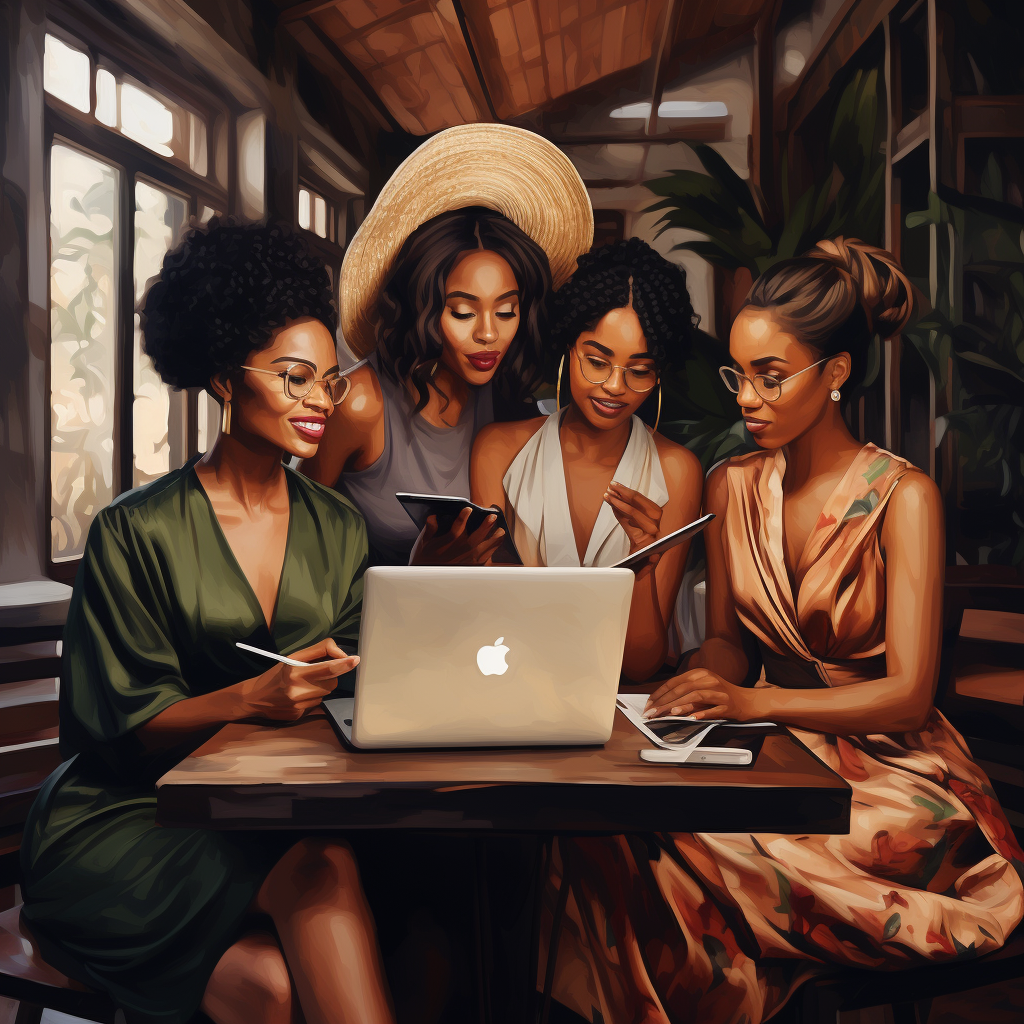 african american business women in african wear