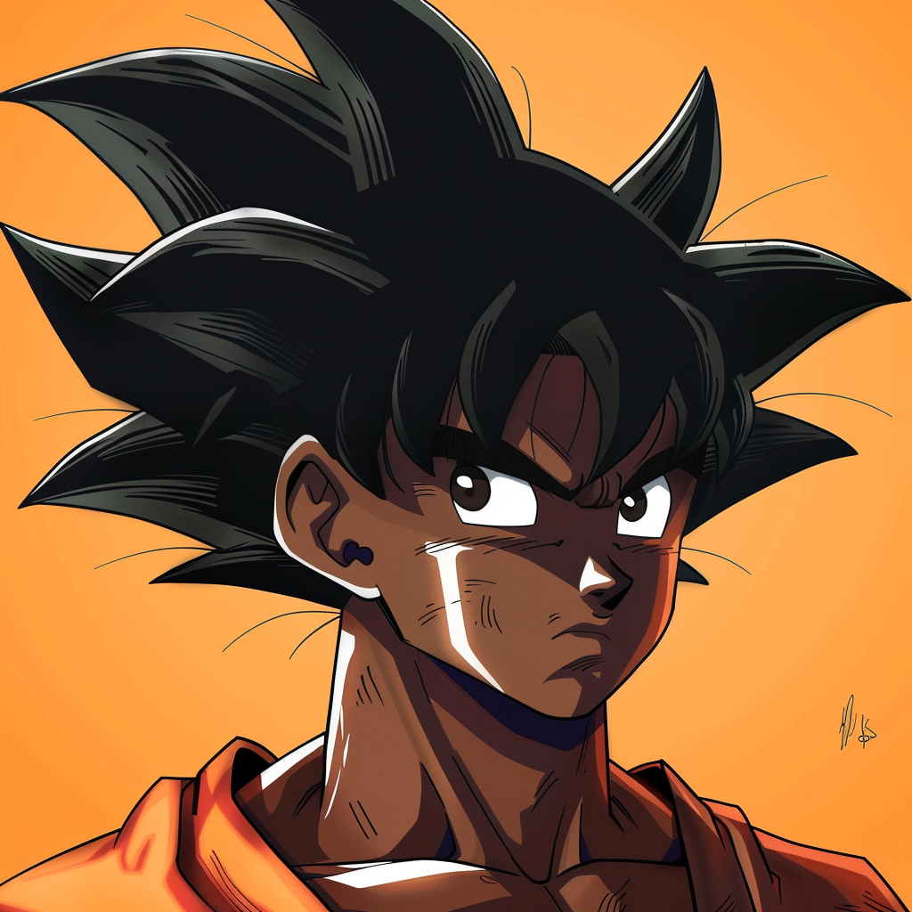 African American Goku Character Power