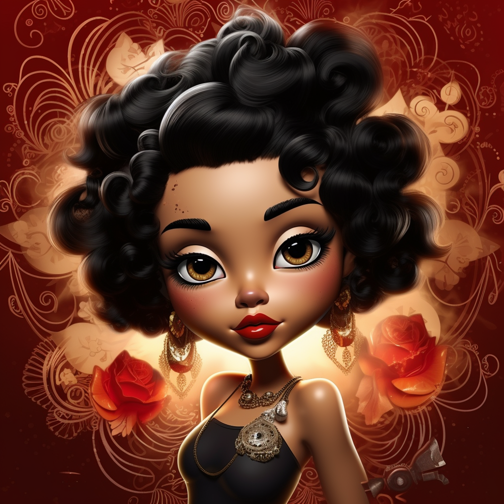 African American Betty Boop Illustration