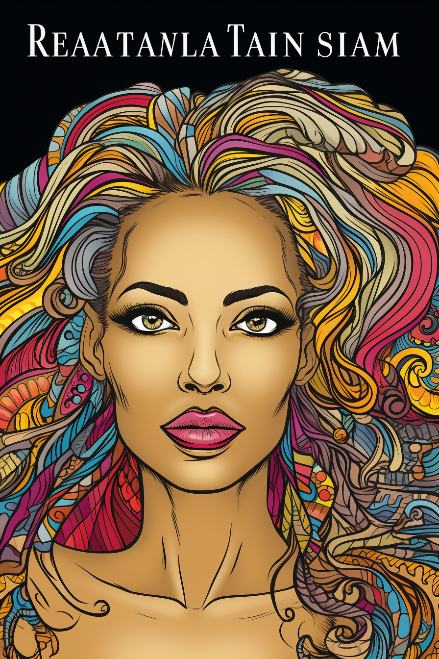 Coloring book cover featuring an African American woman