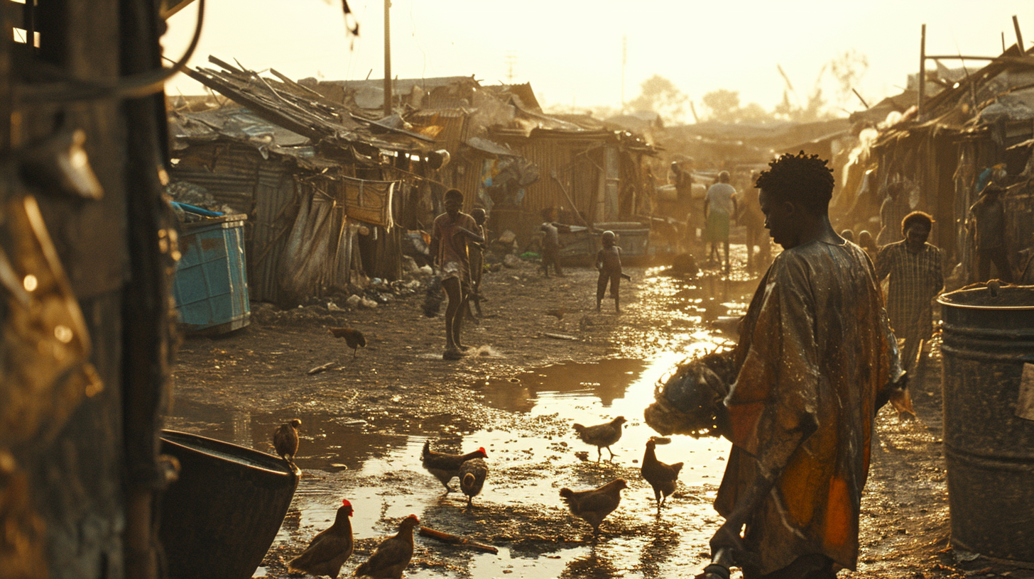 African Futuristic Village with Nigerian Teenagers