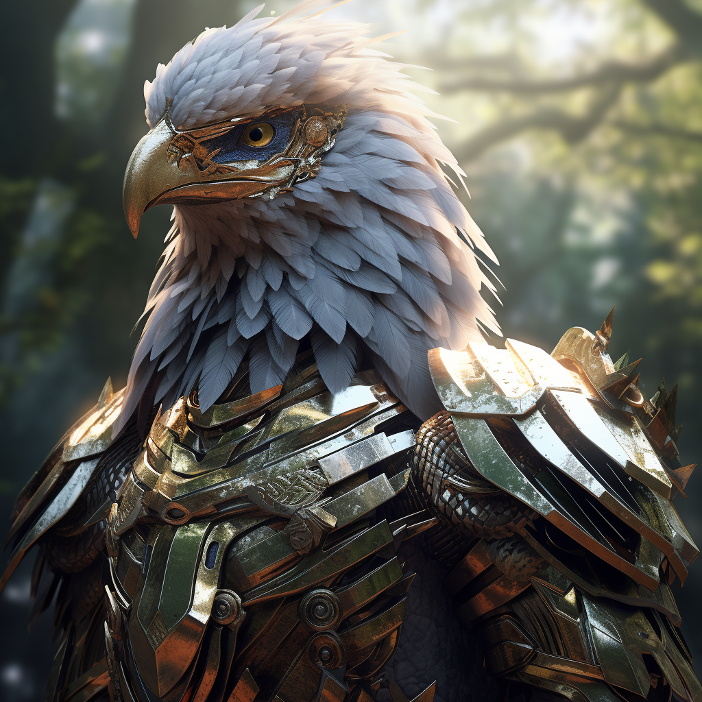 Powerful African Jungle Bird Warrior