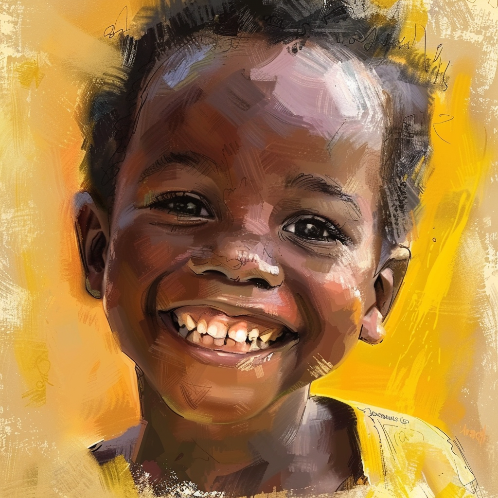 Smiling African child portrait