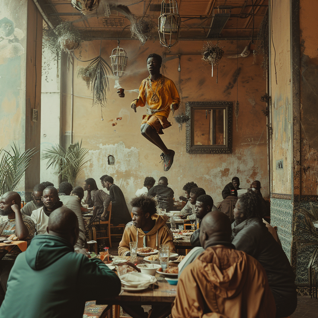 African Nation Cup Juggling Restaurant