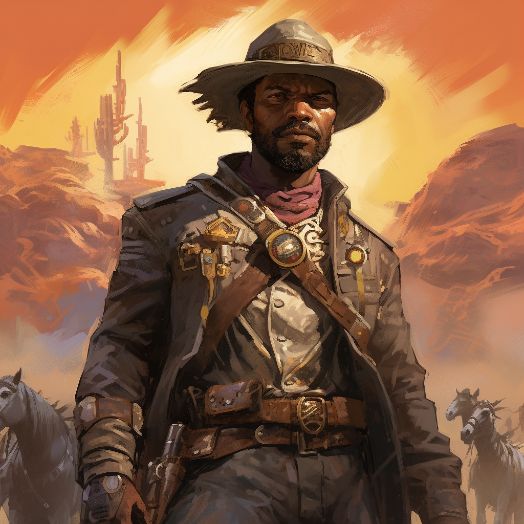 Mark Rogers in African Sci-Fi Cowboy attire