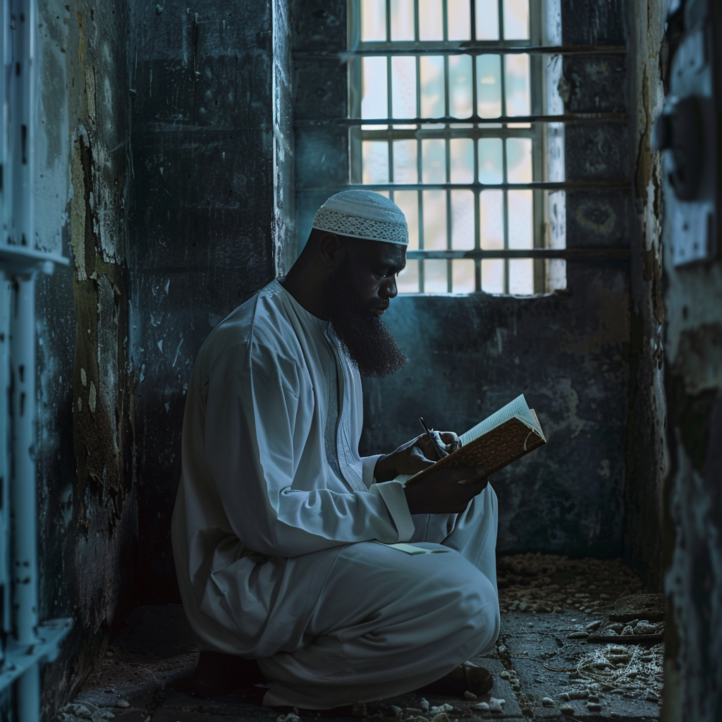 African Muslim Shaykh writing book