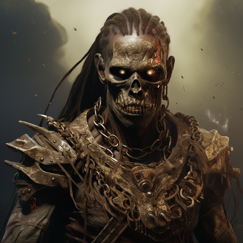 Zombie African Warlord Fantasy Art