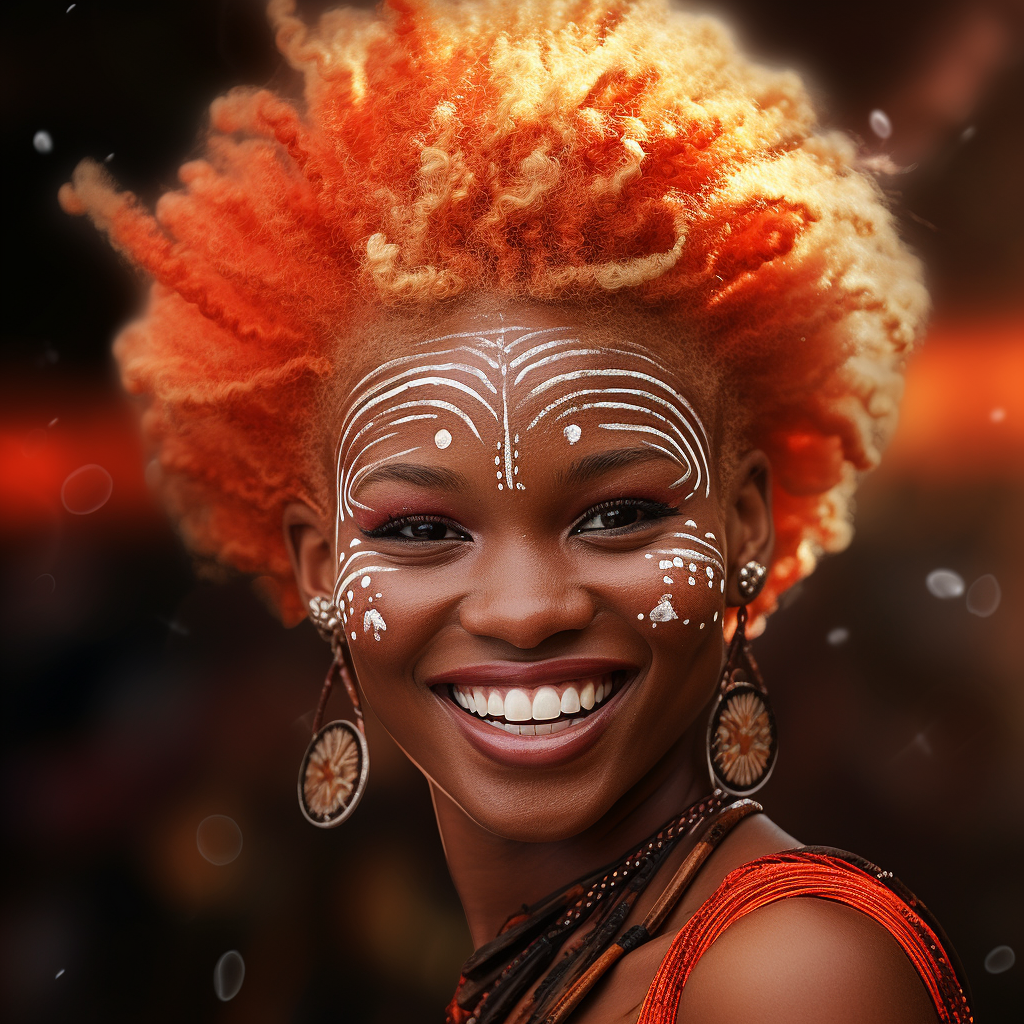 Smiling African Zulu Girl with Perfect Lips