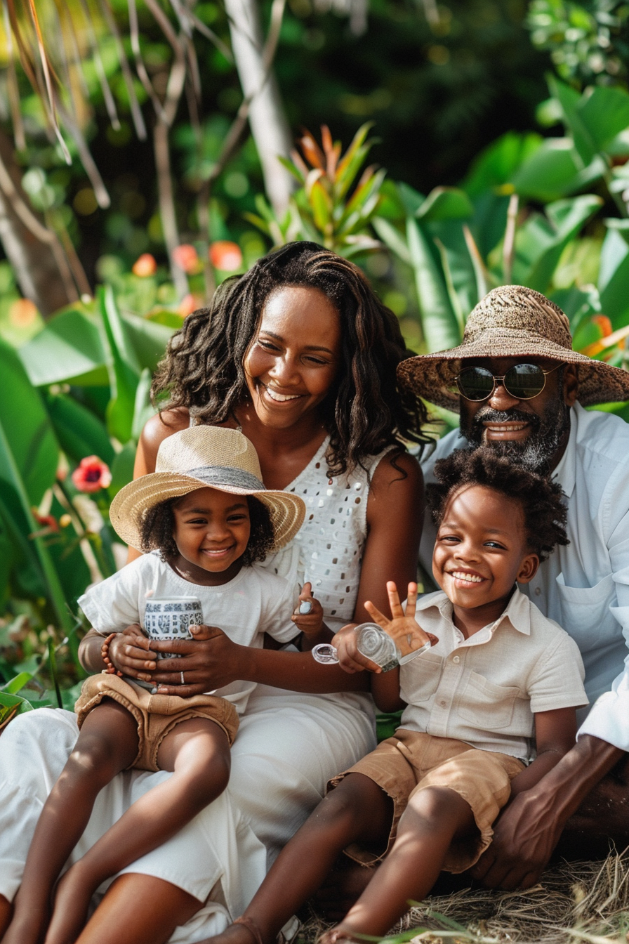 African American Family Tea Time Garden