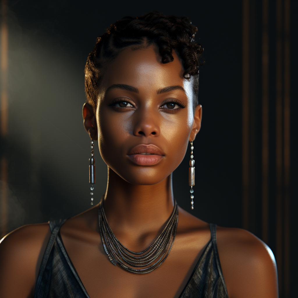 Beautiful African American Jewellery Model