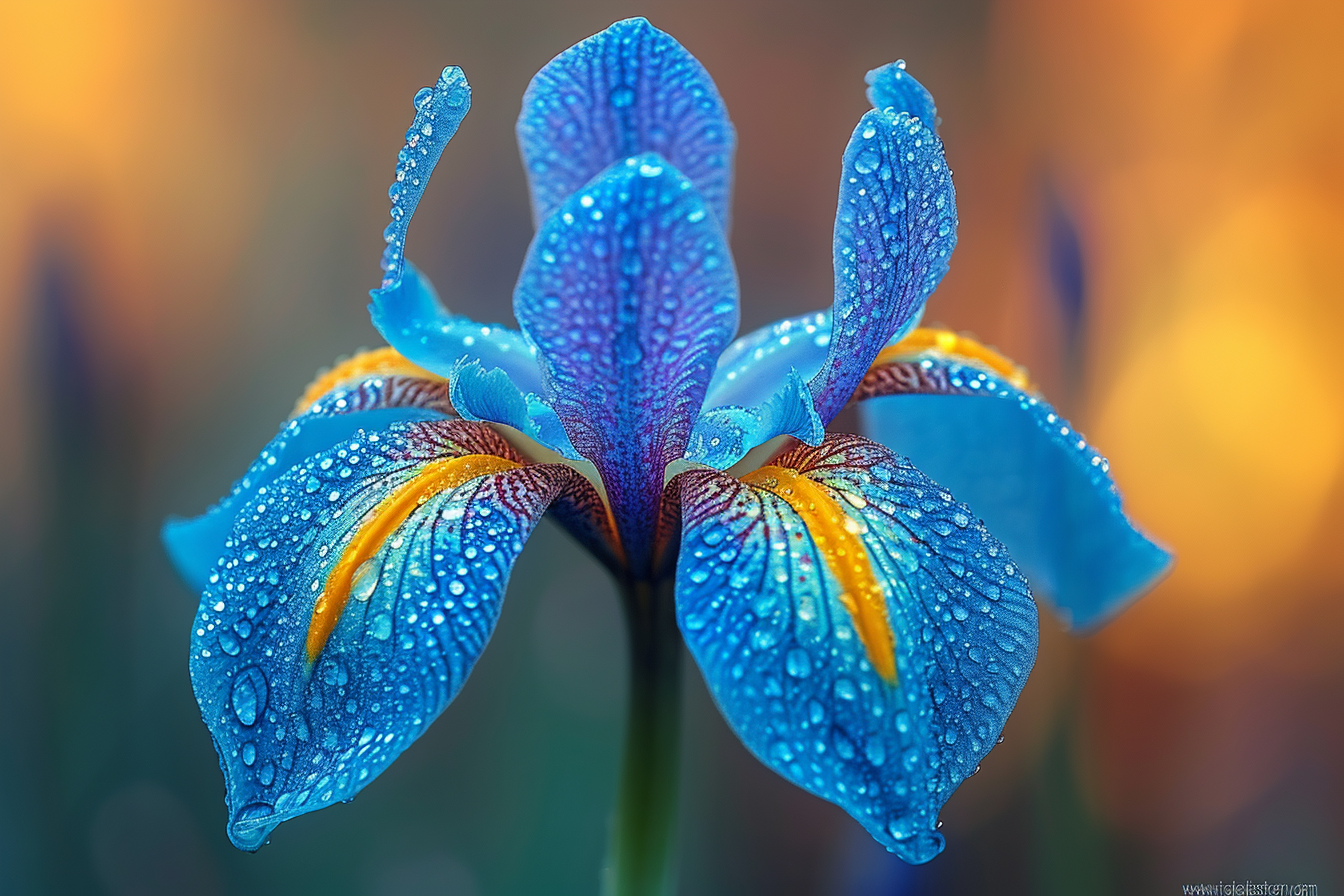 African Iris in Morning Sunlight